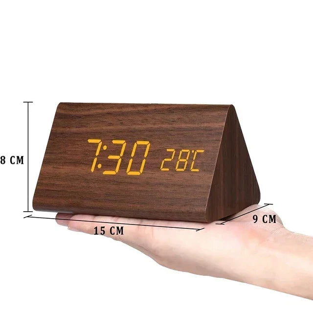 Digital Wooden Alarm Clock – Modern Technology with Timeless Wood Design | Kalsten