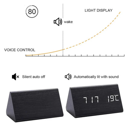 Skanto | Digital Wood Alarm Clock – Modern Technology with Timeless Wood Design