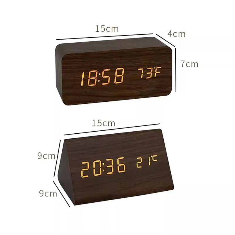 Digital Wooden Alarm Clock – Modern Technology with Timeless Wood Design | Kalsten