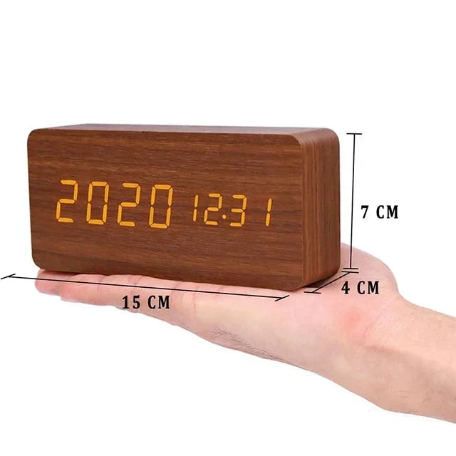Digital Wooden Alarm Clock – Modern Technology with Timeless Wood Design | Kalsten