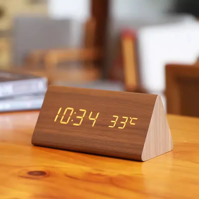 Digital Wooden Alarm Clock – Modern Technology with Timeless Wood Design | Kalsten