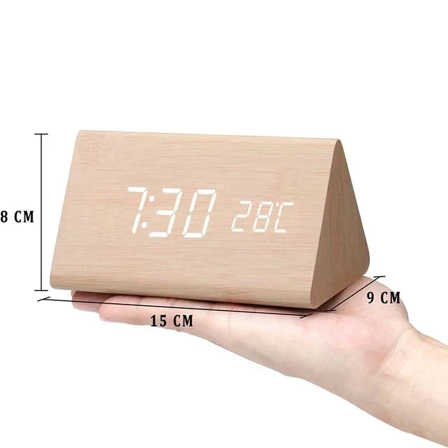Digital Wooden Alarm Clock – Modern Technology with Timeless Wood Design | Kalsten
