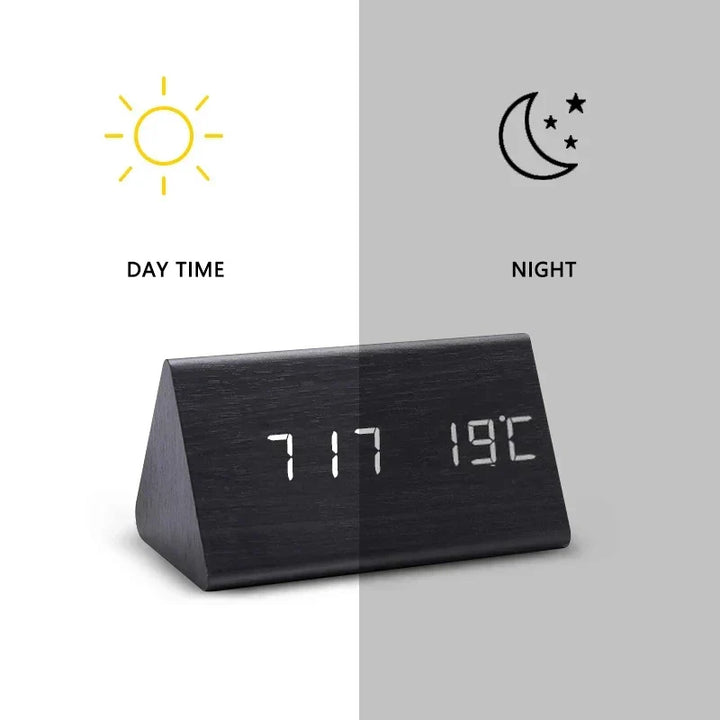Digital Wooden Alarm Clock – Modern Technology with Timeless Wood Design | Kalsten