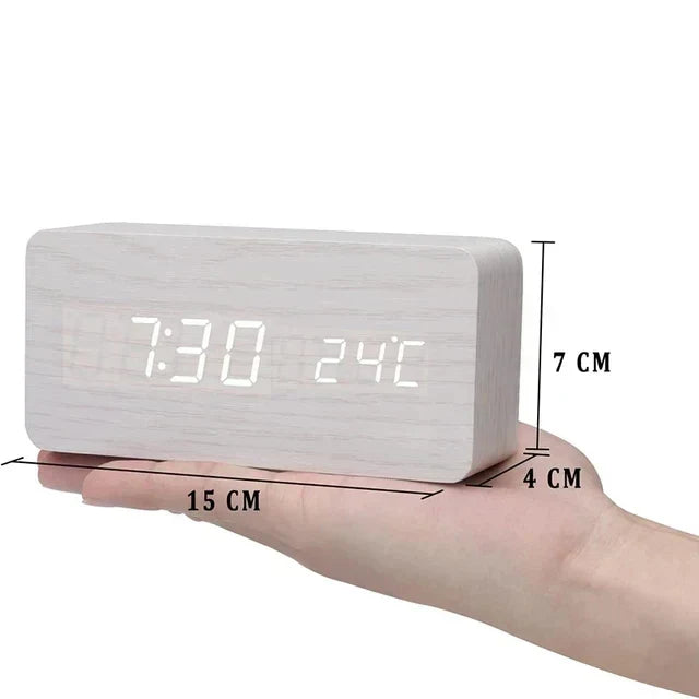 Digital Wooden Alarm Clock – Modern Technology with Timeless Wood Design | Kalsten