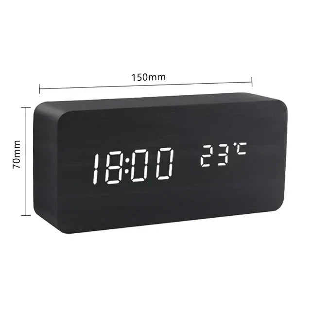 Digital Wooden Alarm Clock – Modern Technology with Timeless Wood Design | Kalsten
