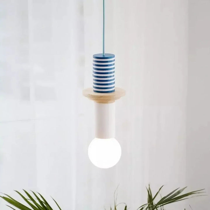 Pendant Light Wood 7.5 in to 16.5 in Multicolor Geometric Dining Living Room Ceiling Lamp Modern Home Decor | Kalsten