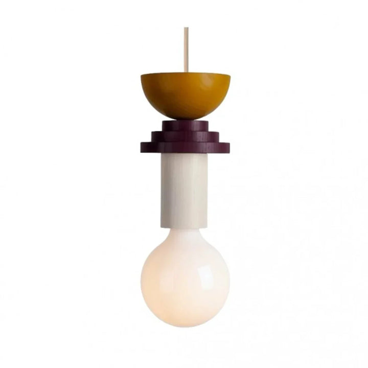 Pendant Light Wood 7.5 in to 16.5 in Multicolor Geometric Dining Living Room Ceiling Lamp Modern Home Decor | Kalsten