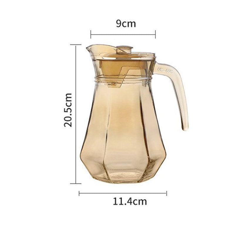 Kalsten | Amber hexagonal Glass Cups