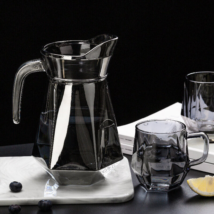 Kalsten | Amber hexagonal Glass Cups