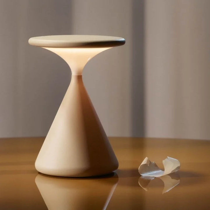 Aeron Hourglass Cordless LED Table Lamp – Rechargeable, Dimmable, Modern Design | Kalsten