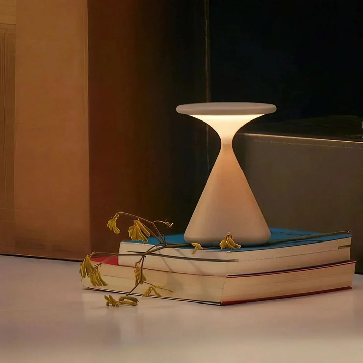 Hourglass Cordless LED Table Lamp with Touch Dimmer | Kalsten