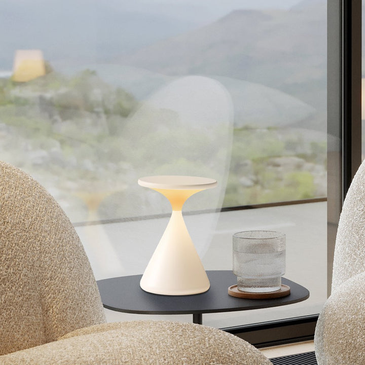 Aeron Hourglass Cordless LED Table Lamp – Rechargeable, Dimmable, Modern Design | Kalsten