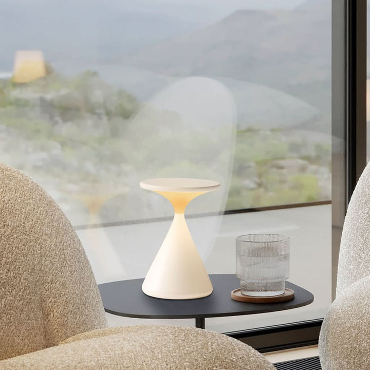 Hourglass Cordless LED Table Lamp with Touch Dimmer | Kalsten