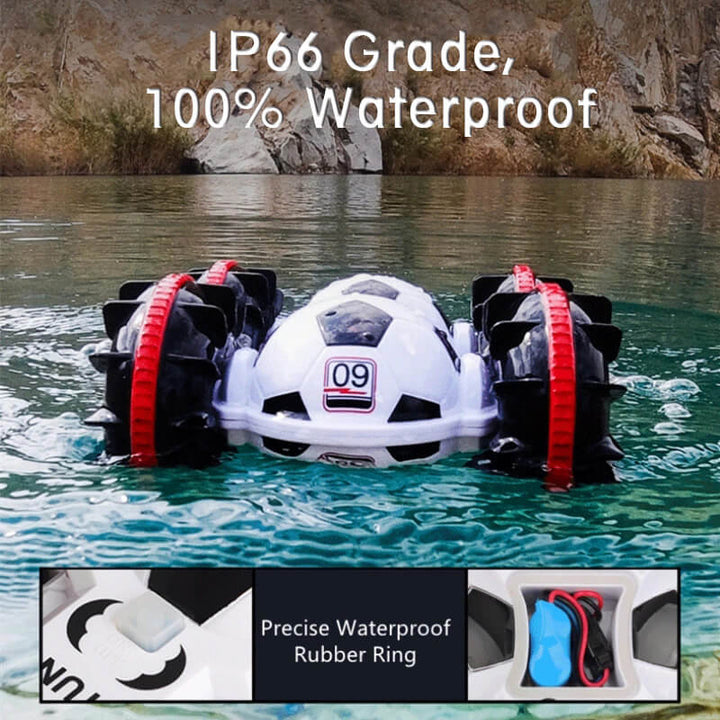 Kalsten | Amphibious Remote-Controlled Car, All-Terrain Football, Remote-Controlled Boat, Pool Toy, Gift for Boys and Girls