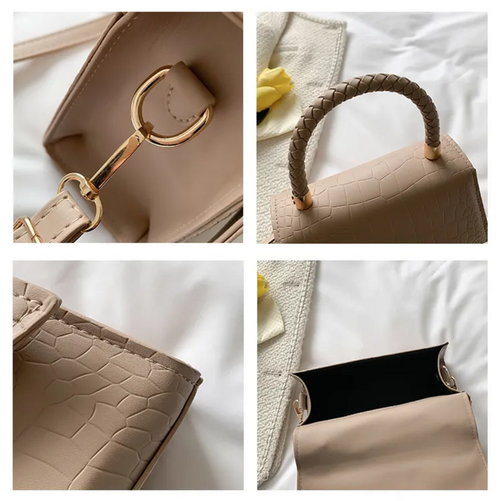 Style feather Women's Handbag made of PU leather with Crossbody strap | Kalsten