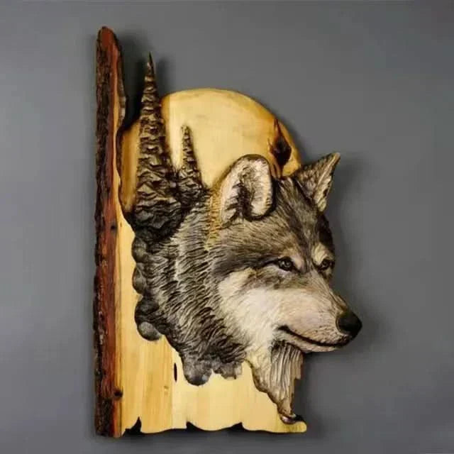 Kalsten | Wooden Animal Carving Wall Art Decoration