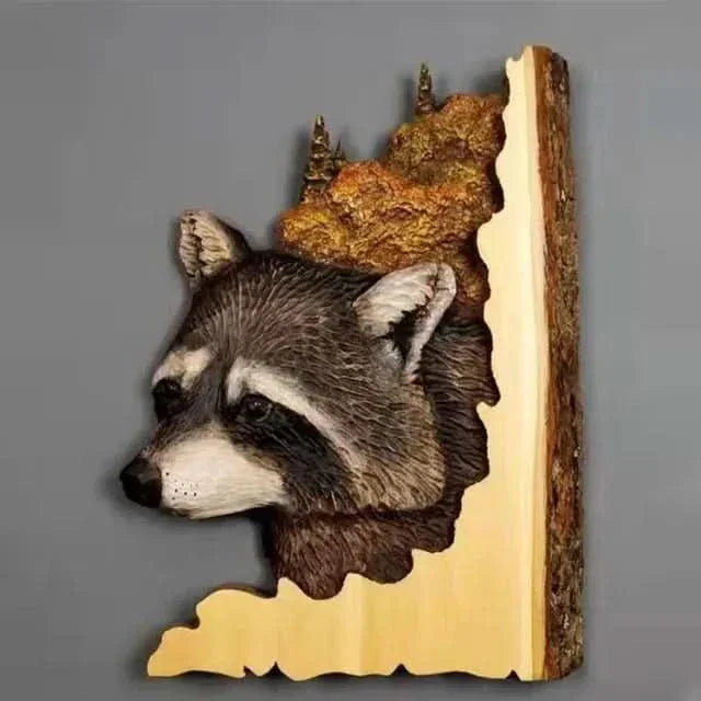 Kalsten | Wooden Animal Carving Wall Art Decoration