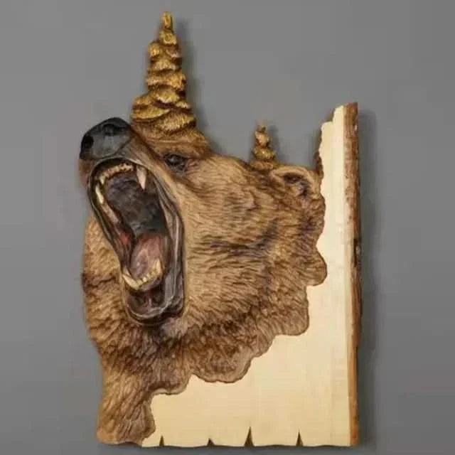 Kalsten | Wooden Animal Carving Wall Art Decoration