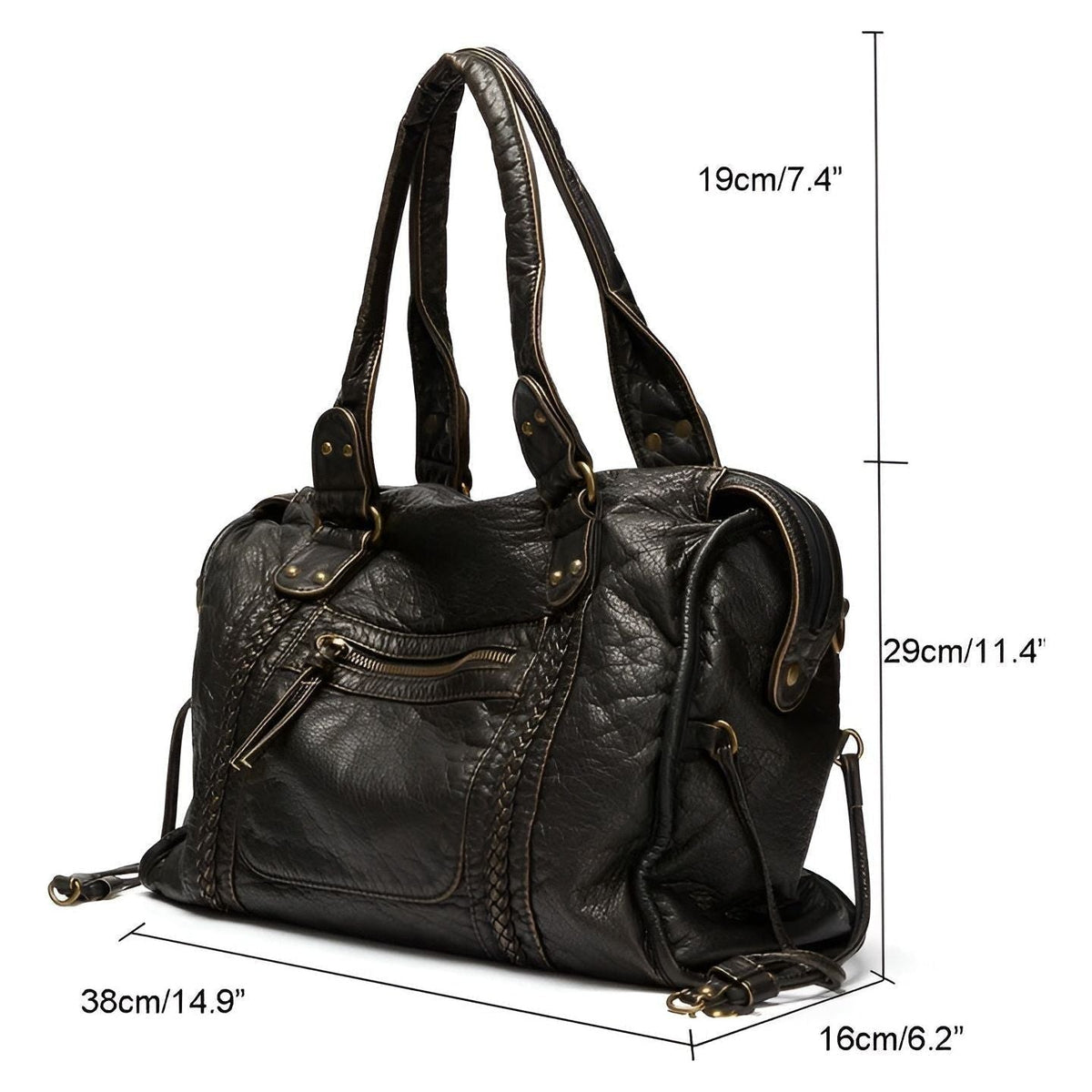 Skanto | Genuine Leather Shoulder Bag – Elegant and Durable Handbag for Work and Everyday