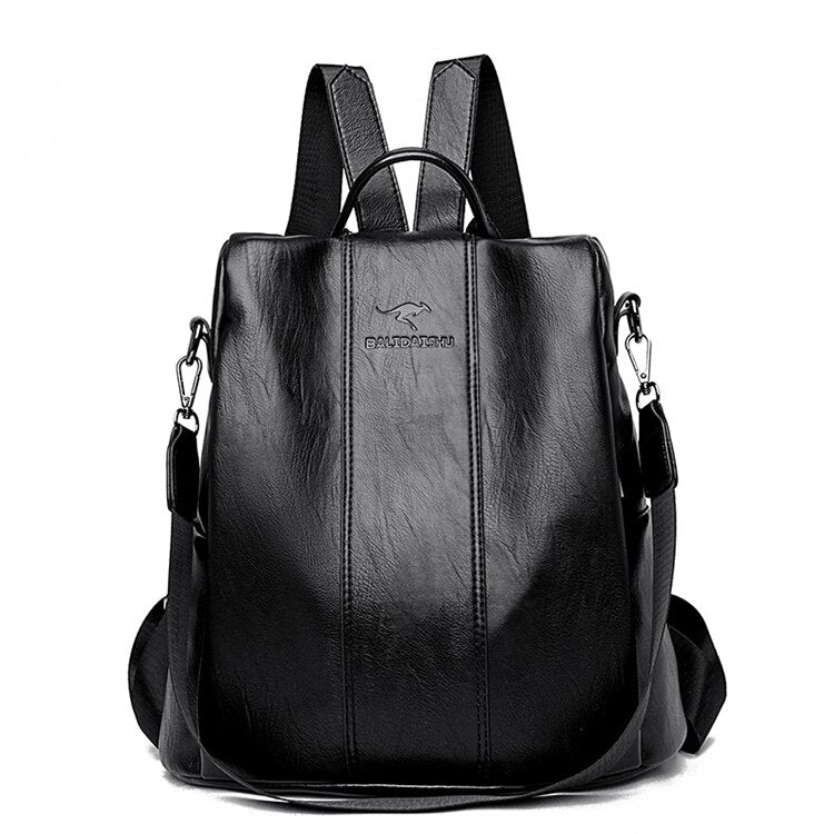 Kalsten | Theft-Proof Leather Backpack for Women in Vintage Style
