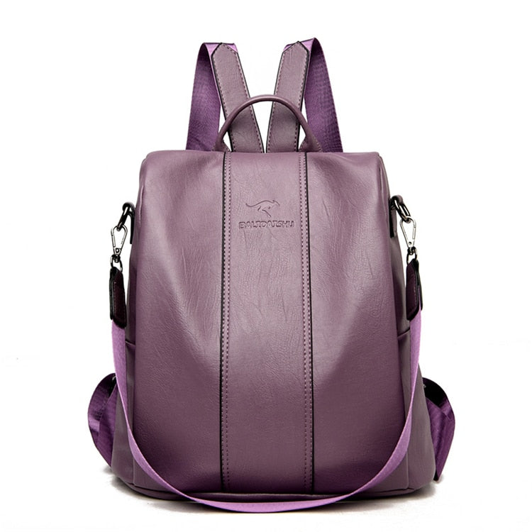 Kalsten | Theft-Proof Leather Backpack for Women in Vintage Style