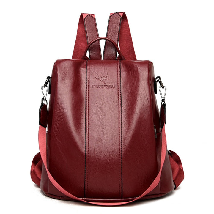 Kalsten | Theft-Proof Leather Backpack for Women in Vintage Style