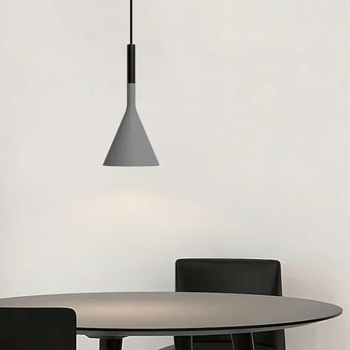 Pendant Light Concrete 10 in Grey Adjustable Dining Room Kitchen Island Hanging Ceiling Lamp | Kalsten