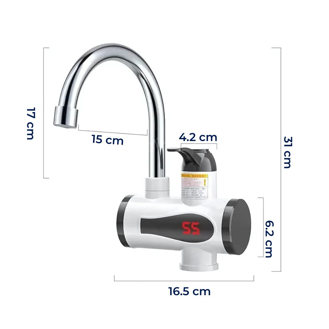 AquaSwift | Instant Hot Water Tap – Tankless Design – Compact energy-efficient unit – Ideal for kitchens and bathrooms Karnz