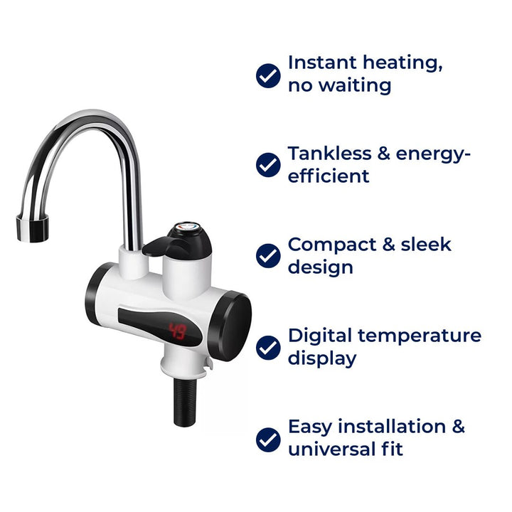 AquaSwift | Instant Hot Water Tap – Tankless Design – Compact Energy-Efficient Unit – Ideal for Kitchens & Bathrooms Kalsten