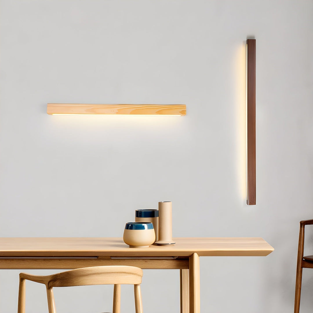 Arlo Linear Wood Lamp bracket Wall Light | Kalsten