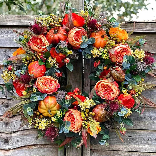 EverNest - Artificial Flower Wreath Unique Outdoor Decoration Wreath