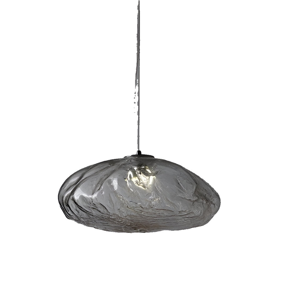 Pendant Light Glass Cloud 15.7 in Amber Dining Room Kitchen Island Hanging Ceiling Lamp Minimalist Nordic Artistic Fixture | Kalsten