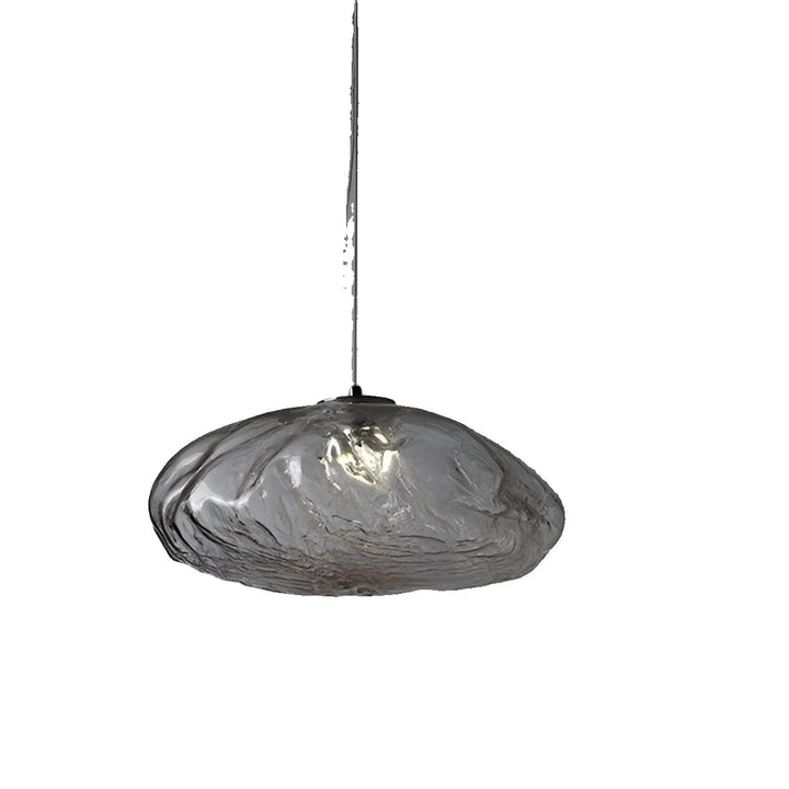 Pendant Light Glass Cloud 15.7 in Amber Dining Room Kitchen Island Hanging Ceiling Lamp Minimalist Nordic Artistic Fixture | Kalsten
