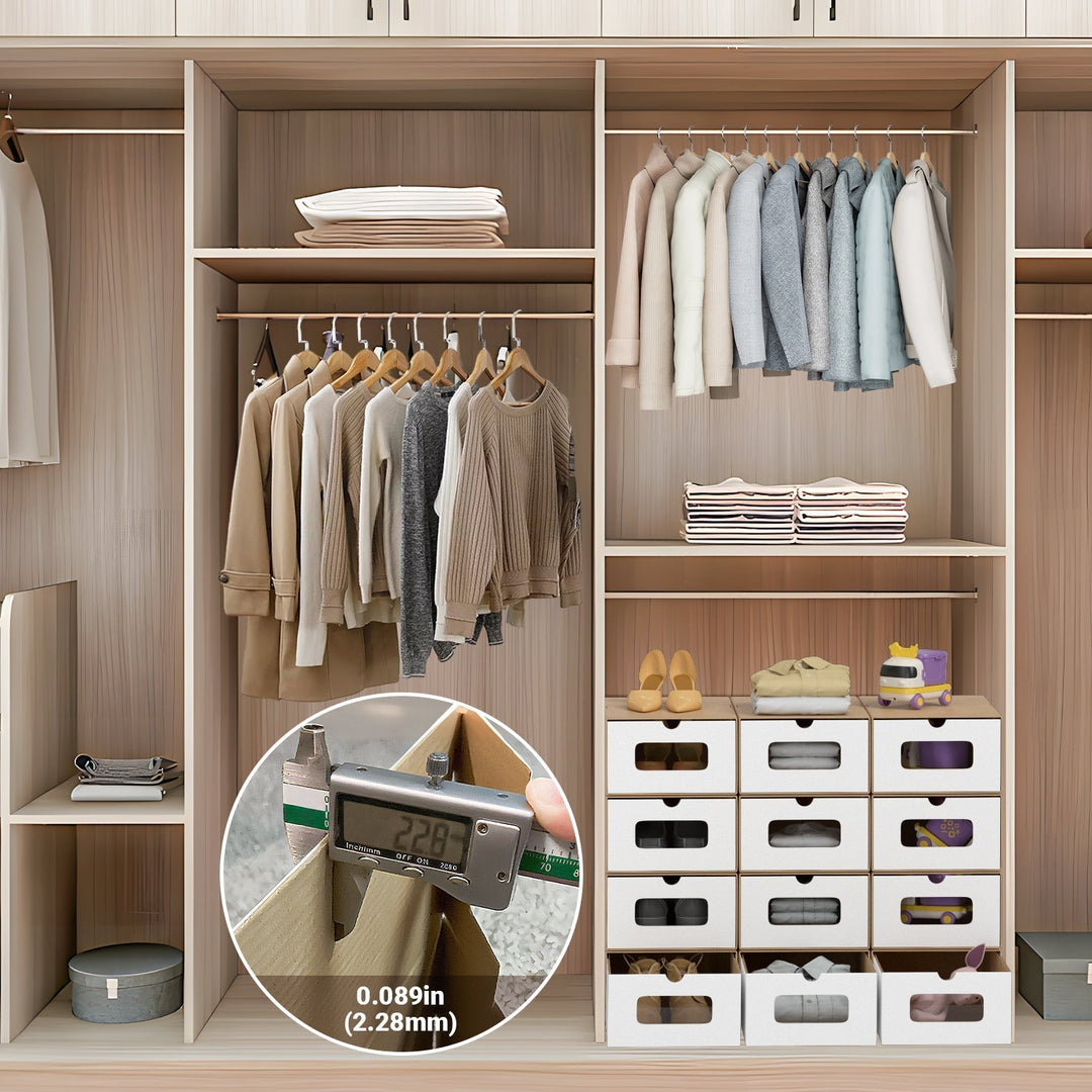 Storage boxes cardboard with window & drawer 10-piece set | Kalsten