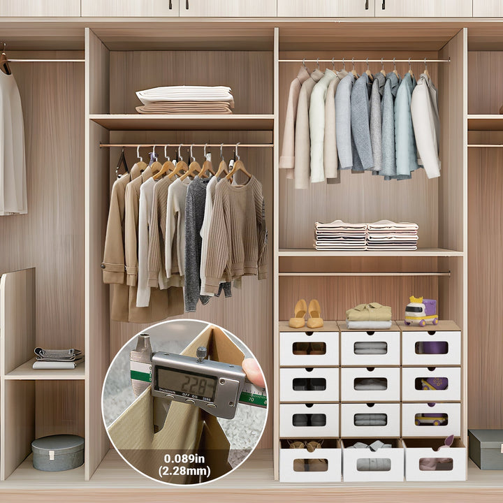 Storage boxes cardboard with window & drawer 10-piece set | Kalsten