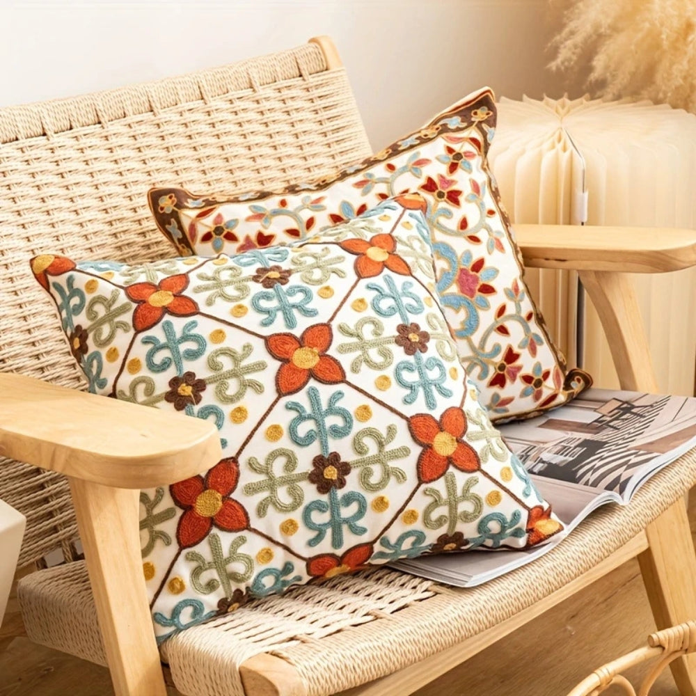 Kalsten | Aurae Embroidered Vintage Cushion Cover