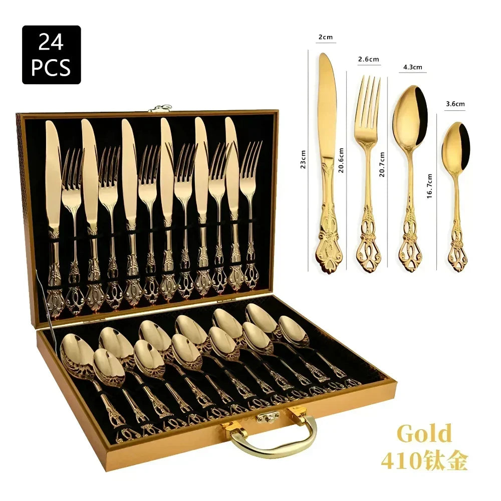 24-Piece Stainless Steel Cutlery Set