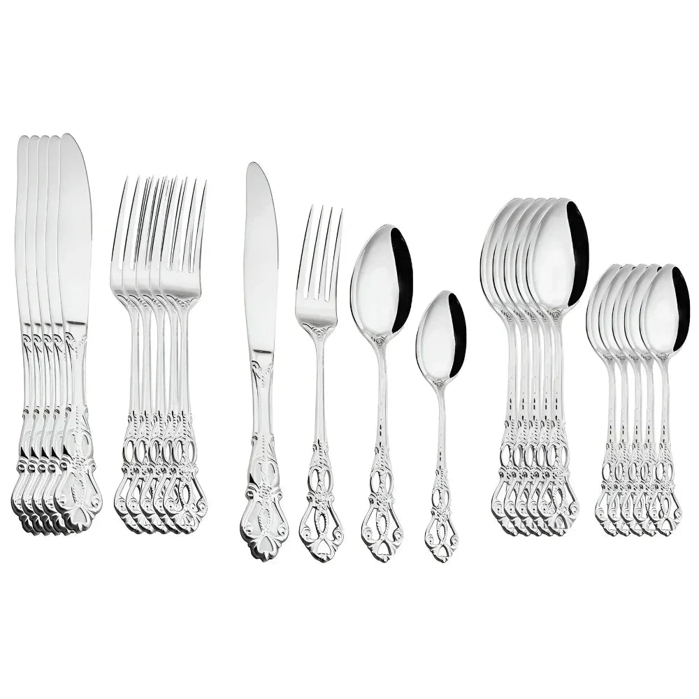 24-Piece Stainless Steel Cutlery Set