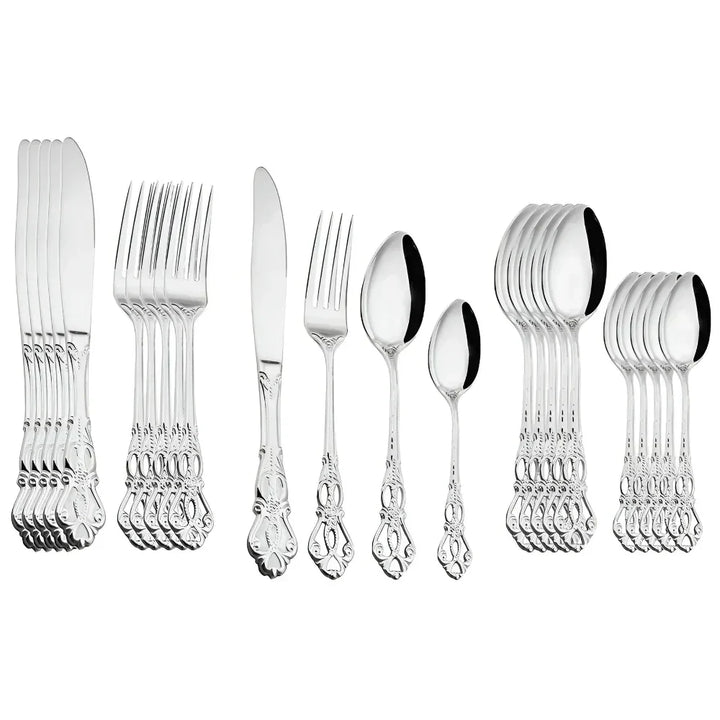 24-Piece Stainless Steel Cutlery Set