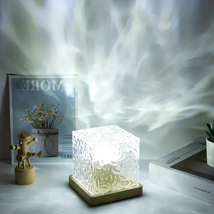 Table Lamp Glass Cube Ambient Light | Kalsten
