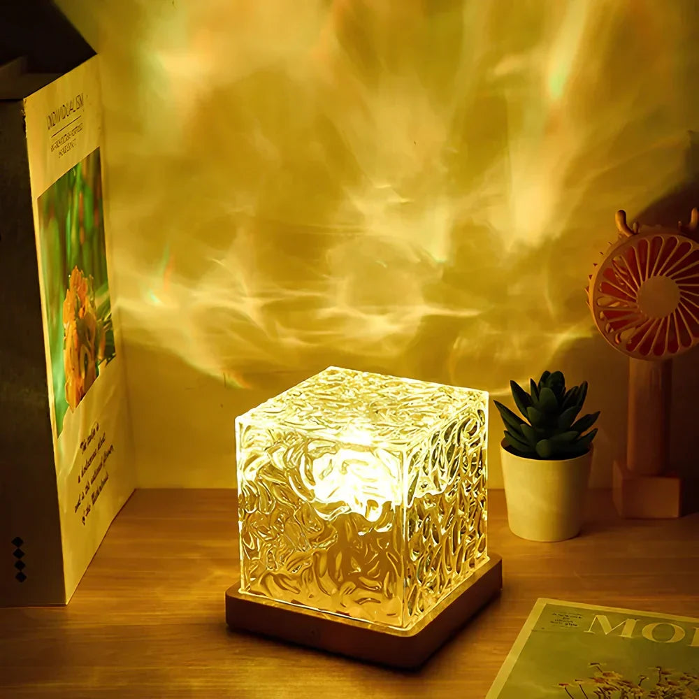 Kalsten | Table Lamp Glass Cube Ambient Light