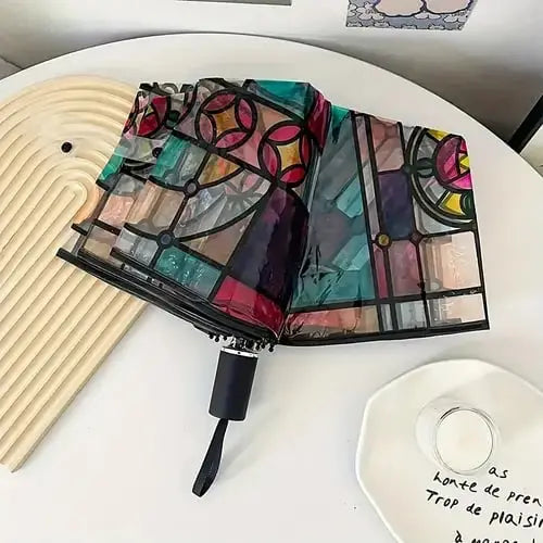 Kalsten | Automatic Umbrella – Vintage Design with Stained Glass and Wind PRedection
