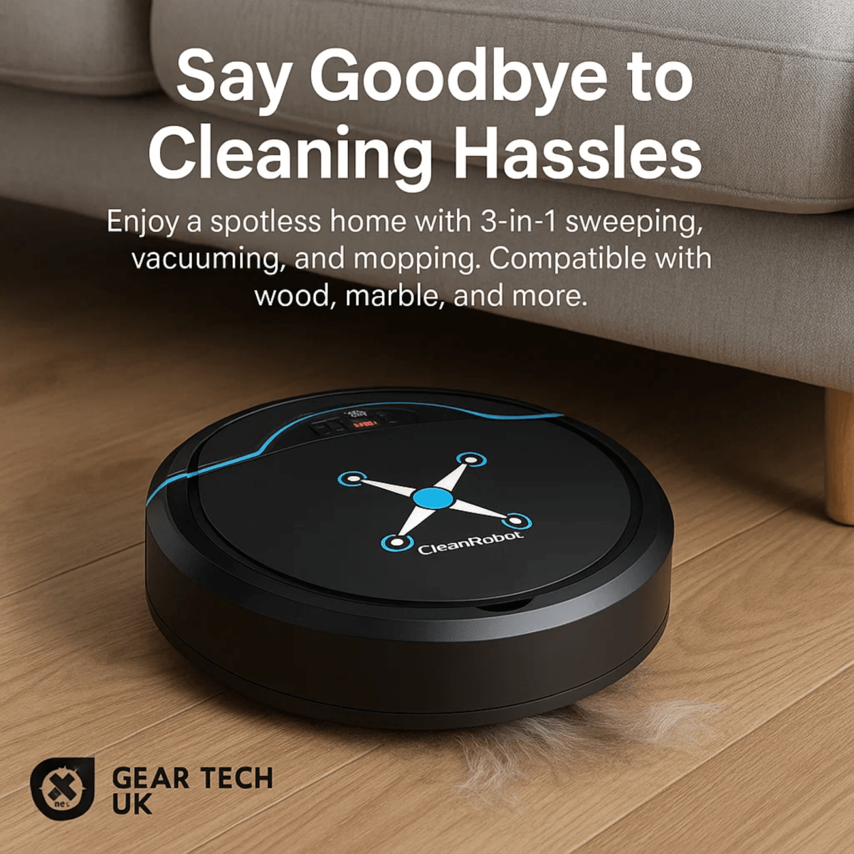 Automatic robot vacuum cleaner with intelligent navigation and mopping function