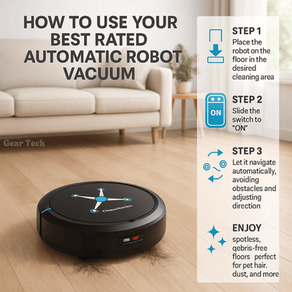 Automatic robot vacuum cleaner with intelligent navigation and mopping function
