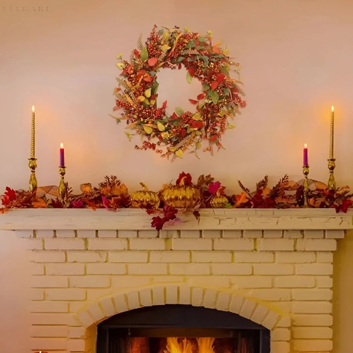 Autumn Rattan Door Wreath - AmberLeaf | Kalsten