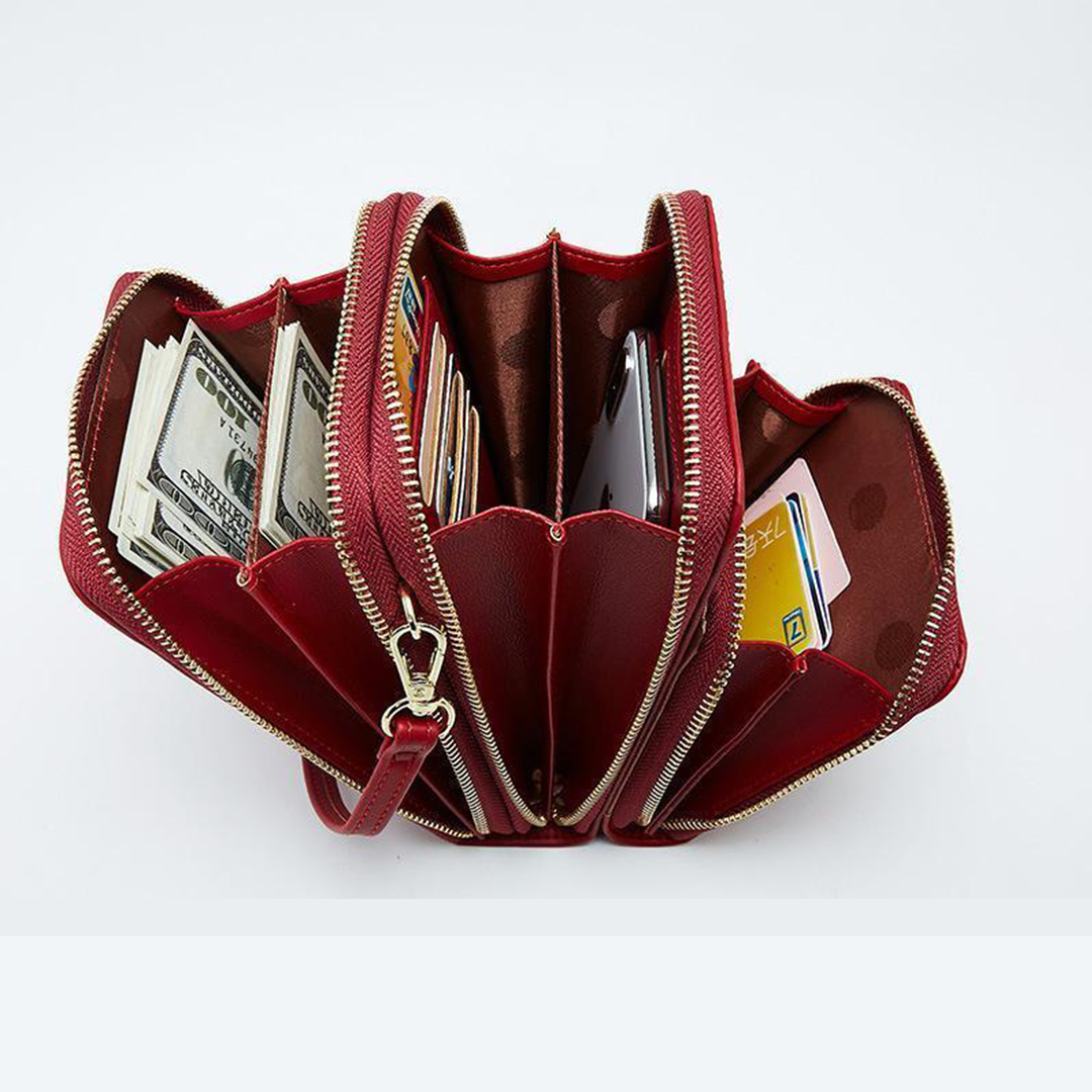 Kalsten | Triple Secure Leather Phone Purse: Elegance Meets Practicality