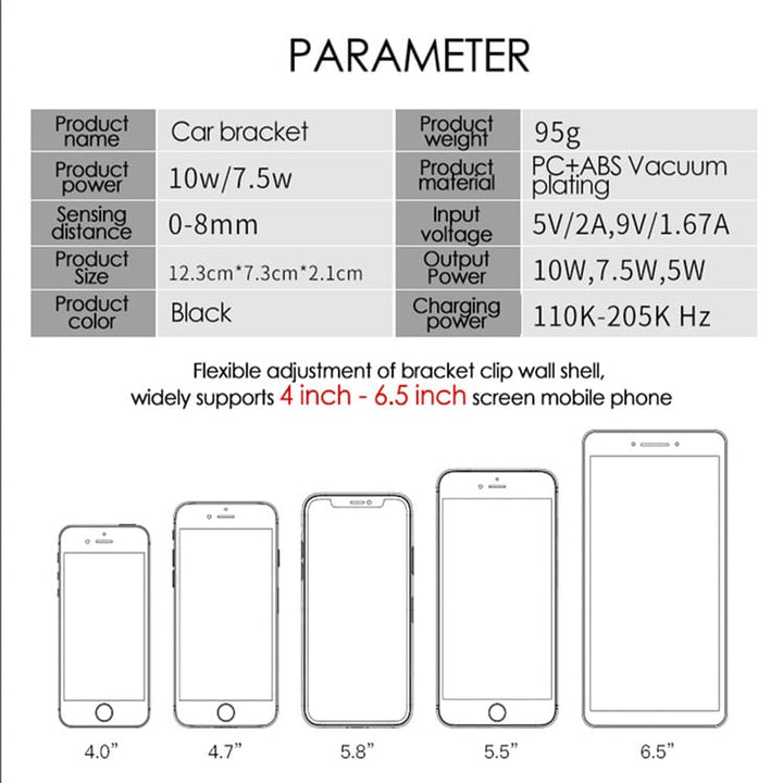 Wireless automatic mobile charger and holder for the car | Kalsten