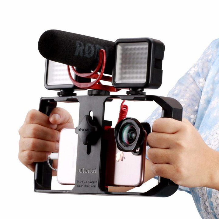 Kalsten | VideoGrip Smartphone Stabilizer – Professional Filmcage with Cold Shoe Mounts
