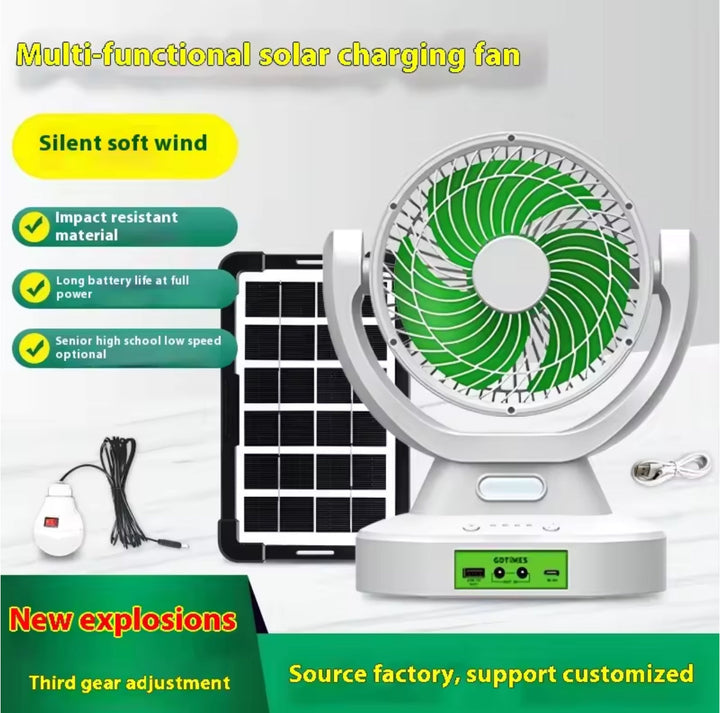 Solar Fan With Multifunction Light | Kalsten