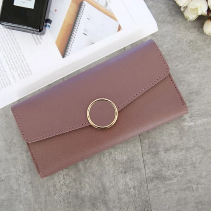 Long Wallet in PU Leather with Snap Closure | Kalsten